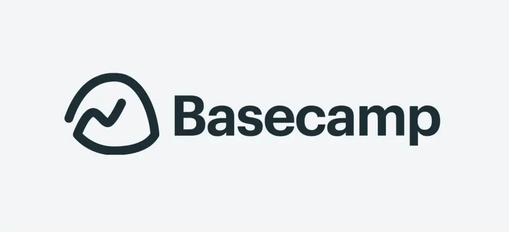Basecamp logo, project management platform built with Ruby on Rails framework.