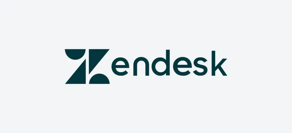 Zendesk logo showcasing a customer support platform built with Ruby on Rails.