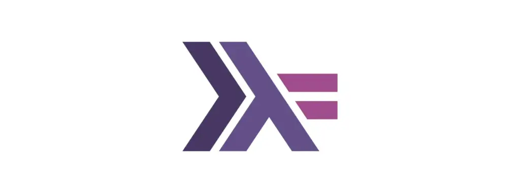 Haskell programming language logo featuring stylized lambda symbol in purple.