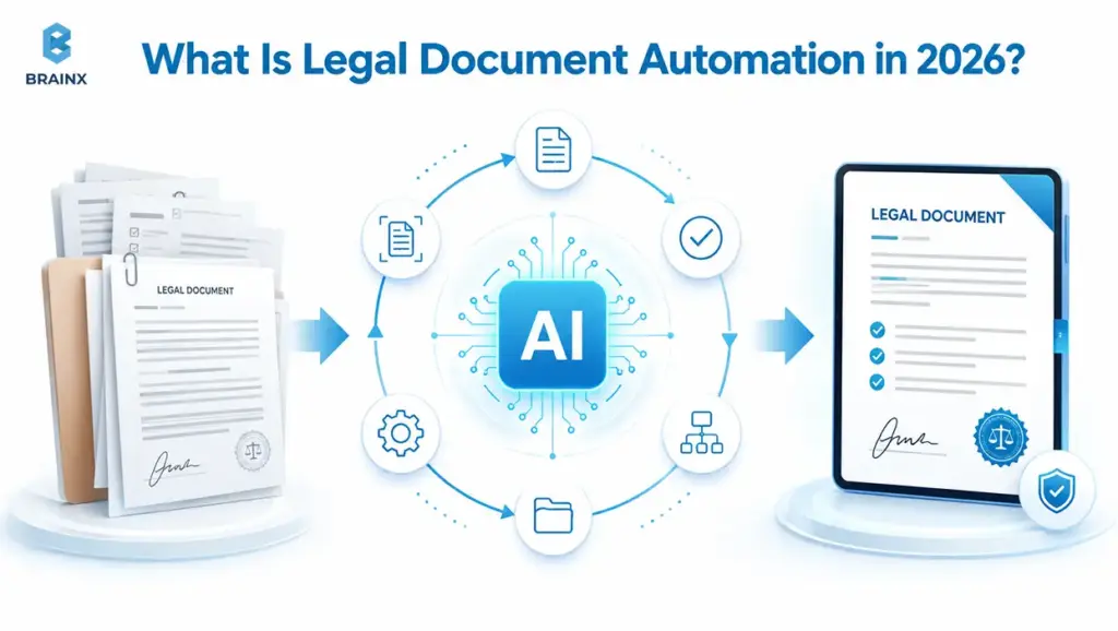 AI workflow converting legal files into structured digital documents for legal document automation.